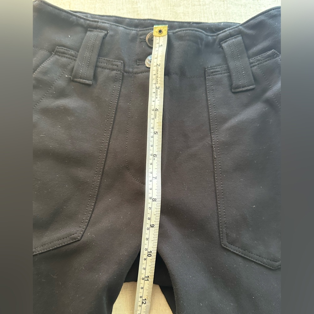 Anthropologie Maeve Black Stretch Trouser Pants Women Size 0 Wide leg CBK chic - Picture 8 of 10